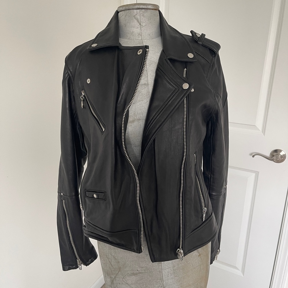 BLANK NYC 100% leather moto style jacket